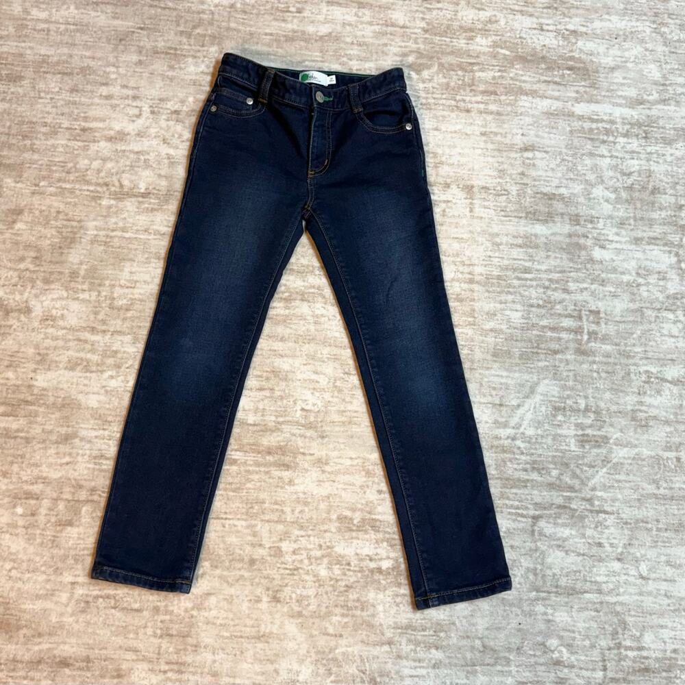 Boden Girls 7 years Dark Wash Straight Jeans Adjustable Stretch Pockets School